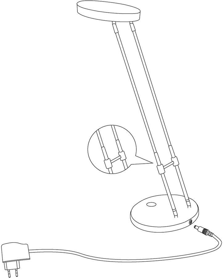 EGLO Gexo Tafellamp LED 12.5 cm Zwart