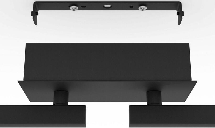 EGLO Ledplafondspots CARDILLIO Plafondspot van aluminium staal 3 2W en 3 3W Warm wit (1 stuk)