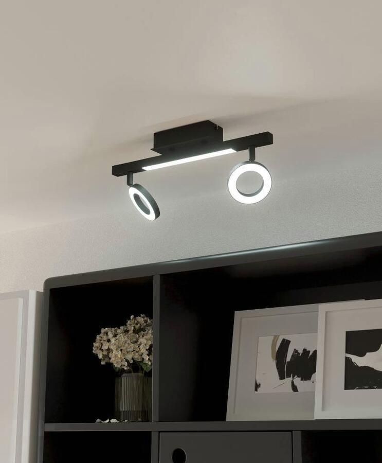 EGLO Ledplafondspots CARDILLIO Spot warmwit licht Woonkamer Eetkamer Keuken Hal 38 5x8 5cm (1 stuk)