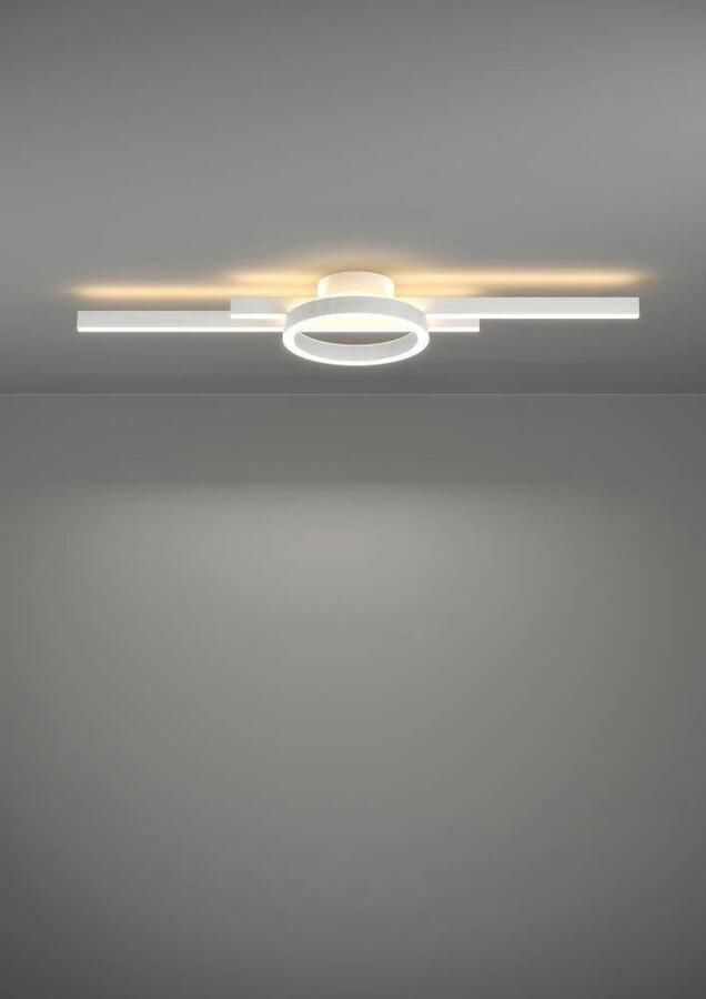 EGLO Plafondlamp AMANDOLO dimbare plafondlamp afstandsbediening metaal rgb-achtergrondverlichting (1 stuk)