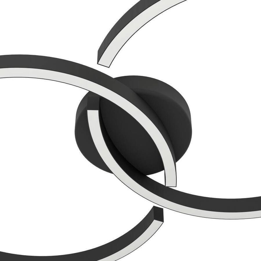 EGLO Plafondlamp AMANDOLO dimbare plafondlamp afstandsbediening metaal rgb-achtergrondverlichting (1 stuk)