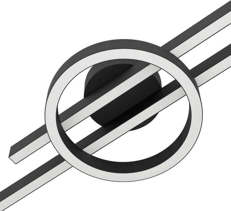 EGLO Plafondlamp AMANDOLO dimbare plafondlamp afstandsbediening metaal rgb-achtergrondverlichting (1 stuk)