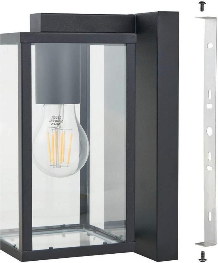 EGLO Plafondlamp BUDRONE Buitenverlichting wandlamp buiten IP44 modern E27 40W (1 stuk) - Foto 2