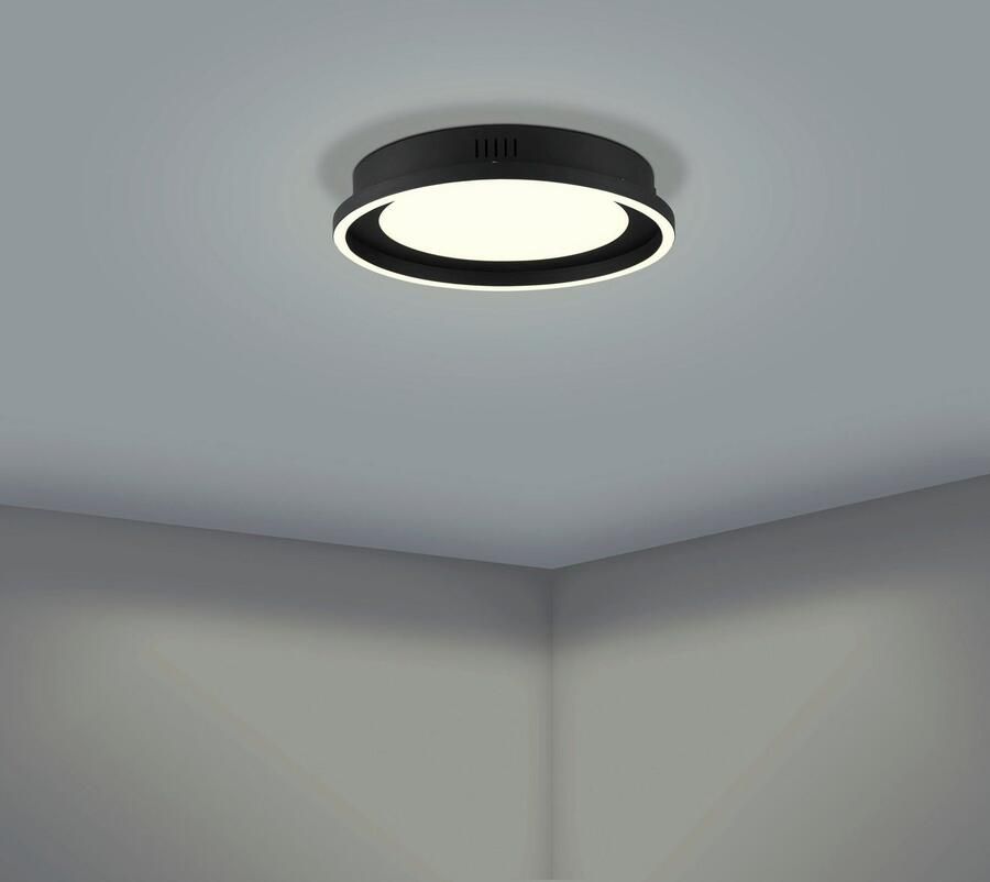 EGLO Plafondlamp CALAGRANO Plafondlamp in zwart van staal CCT kleurtemperatuurwisseling (1 stuk)