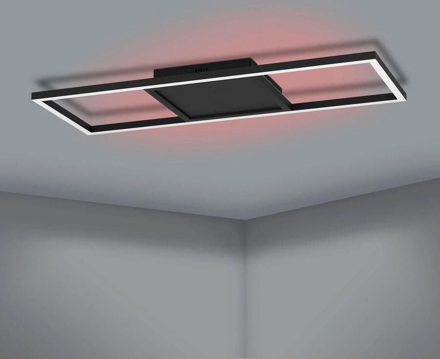 EGLO Plafondlamp CALAGRANO-Z plafondlamp zwart wit ZigBee 3.0 backlight timer App spraakbesturing Alexa ‎‎24 x 64 x 4 5 cm excl. afstandsbediening(1 stuk) - Foto 6