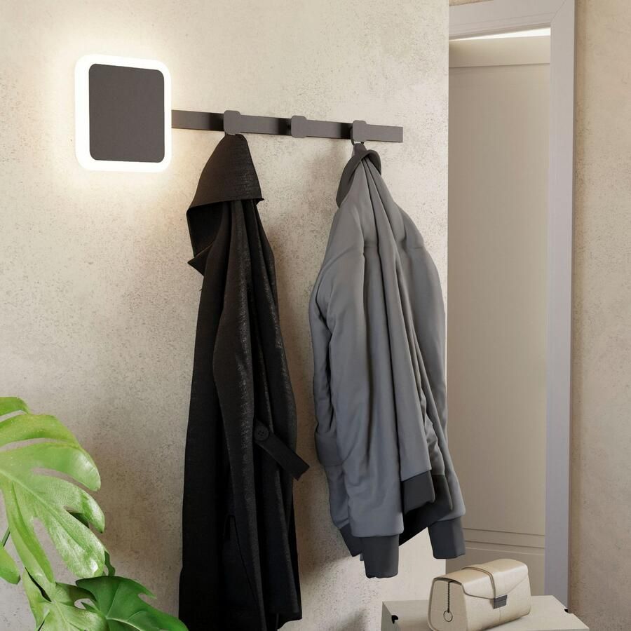 EGLO Plafondlamp CARTIGNANO Plafondlamp in zwart van staal 7 8W warmwit (1 stuk)