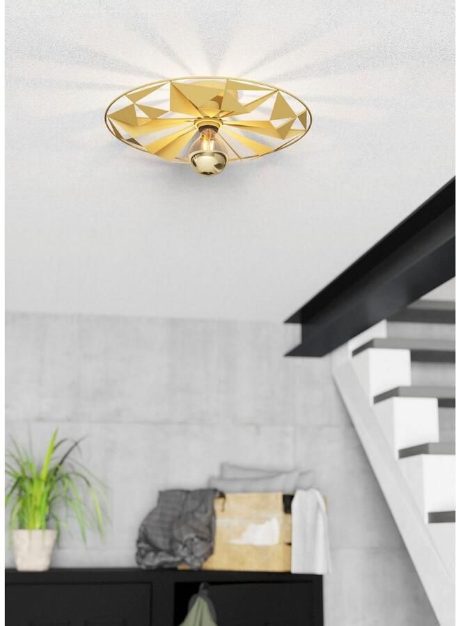 EGLO Plafondlamp CASTANUELO Plafondlamp in goudkleur van staal excl. E27 40W (1 stuk) - Foto 2