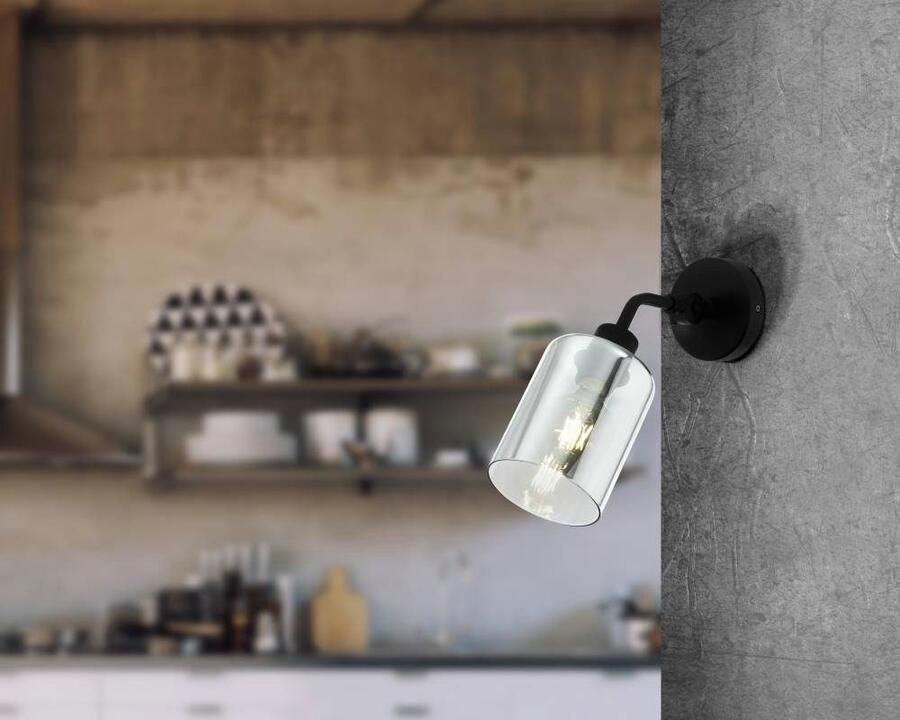 EGLO FORESTBURG Wandlamp E27 11.5 cm Zwart