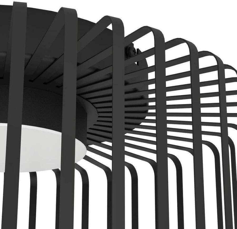 EGLO Plafondlamp GINESTRONE-Z plafondlamp zwart ZigBee 3.0 timer disco-modus App spraakbesturing Alexa ‎22 x 45 x 45 cm excl. afstandsbediening (1 stuk) - Foto 4