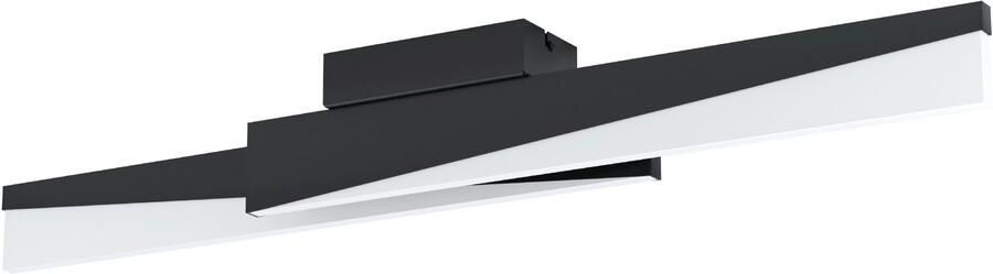 EGLO Plafondlamp ISIDRO Plafondlamp in zwart van alu staal 11W warmwit (1 stuk)