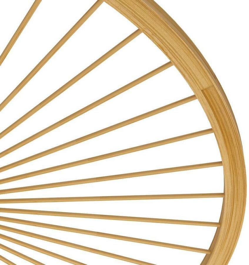 EGLO Plafondlamp LEOMINSTER Plafondlamp woonkamerlamp metaal in zwart en bamboe Ø 45 cm (1 stuk)