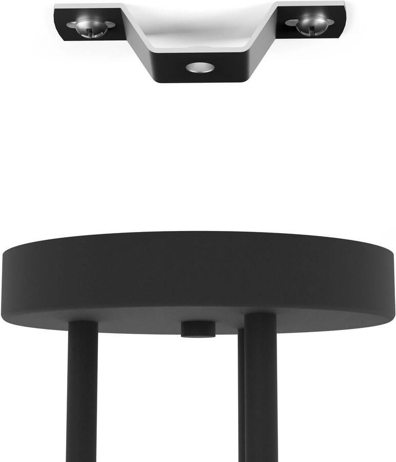 EGLO Plafondlamp LORETO Plafondlamp in zwart en wit van staal excl. E27 25W (1 stuk)