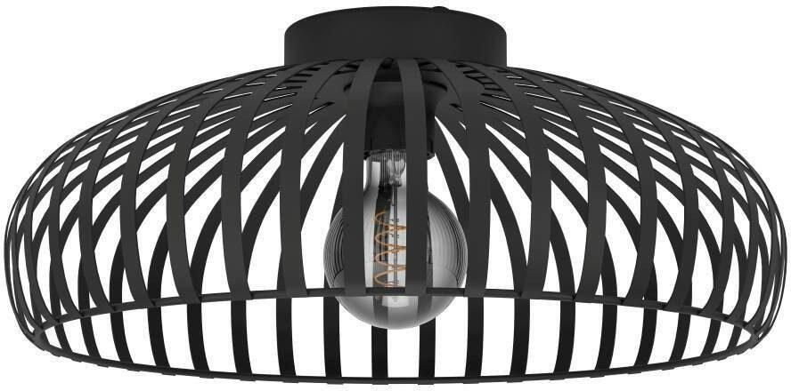 EGLO Plafondlamp MOGANO 3 Plafondlamp metaal in zwart hallamp met E27 fitting (1 stuk) - Foto 5