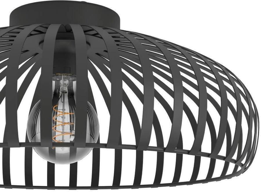 EGLO Plafondlamp MOGANO 3 Plafondlamp metaal in zwart hallamp met E27 fitting (1 stuk) - Foto 3