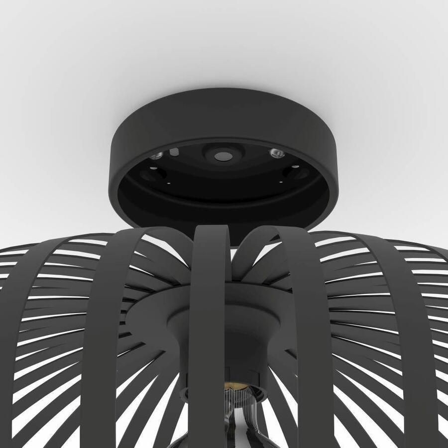 EGLO Plafondlamp MOGANO 3 Plafondlamp metaal in zwart hallamp met E27 fitting (1 stuk)