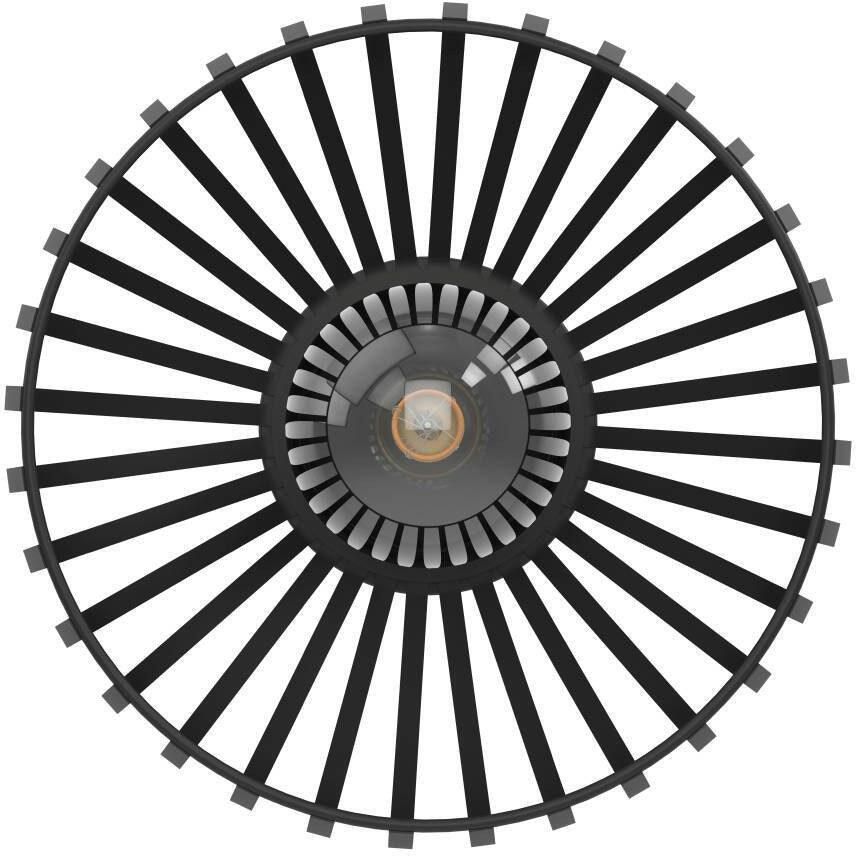 EGLO Plafondlamp MOGANO 3 Plafondlamp metaal in zwart hallamp met E27 fitting (1 stuk) - Foto 3