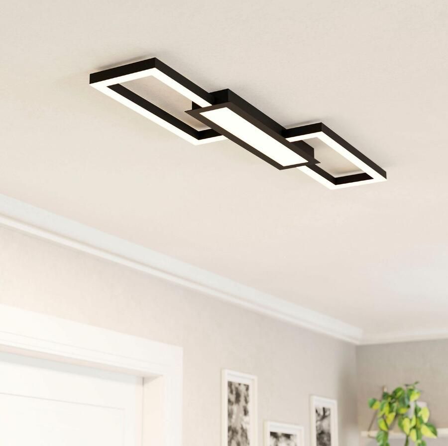 EGLO Plafondlamp MONIROTE Plafondlamp van staal aluminium 37W warm wit koud wit (1 stuk)
