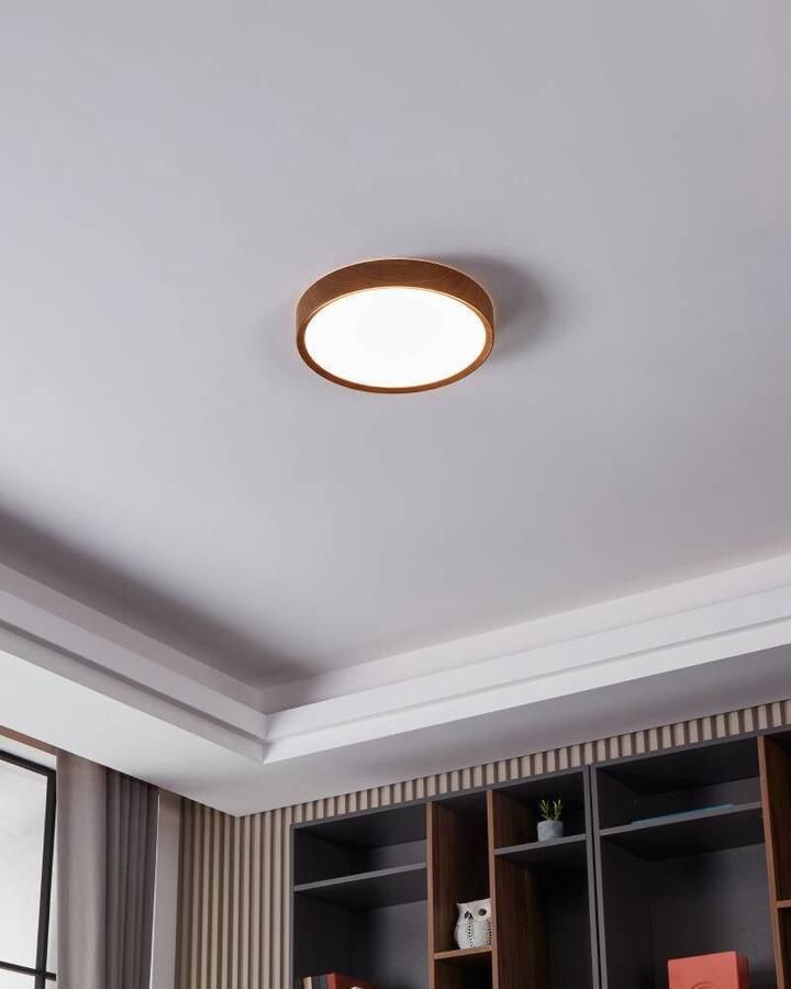 EGLO Plafondlamp MUSURITA LED plafondlamp woonkamer slaapkamer keuken hal modern 34x6cm (1 stuk)