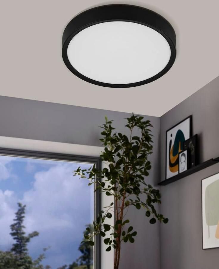 EGLO Plafondlamp MUSURITA LED plafondlamp woonkamer slaapkamer keuken hal modern 34x6cm (1 stuk) - Foto 2