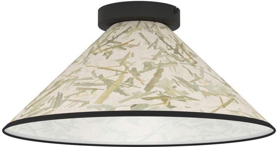 EGLO Plafondlamp OXPARK Plafondlamp Japandi ontwerp woonkamerlamp textiel bamboe bladeren (1 stuk) - Foto 3