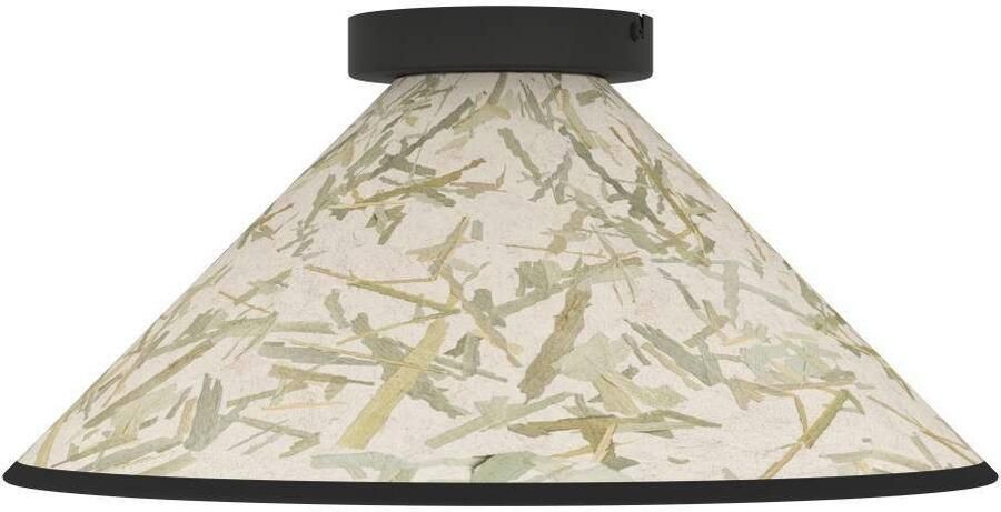 EGLO Plafondlamp OXPARK Plafondlamp Japandi ontwerp woonkamerlamp textiel bamboe bladeren (1 stuk) - Foto 4