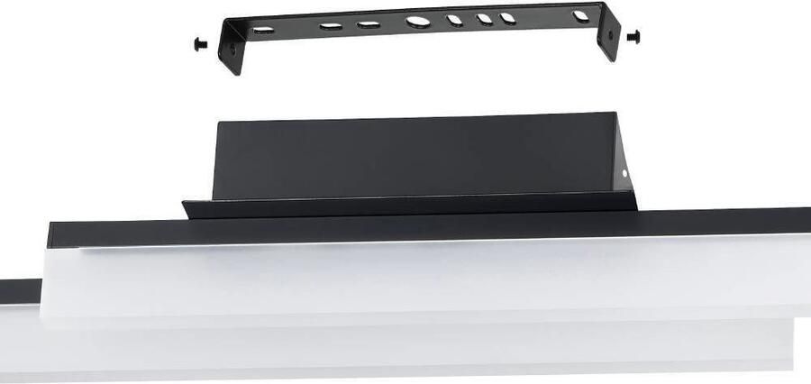 EGLO Plafondlamp PALMITAL Plafondlamp metaal in zwart en kunststof in wit IP44 L 88 cm (1 stuk)