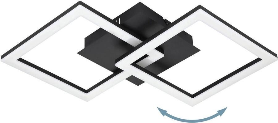 EGLO Plafondlamp PARANDAY-Z plafondlamp zwart verstelbaar disco-modus ZigBee 3.0 53 x 31 cm timer app en spraakbesturing alexa excl. afstandsbediening (1 stuk) - Foto 10