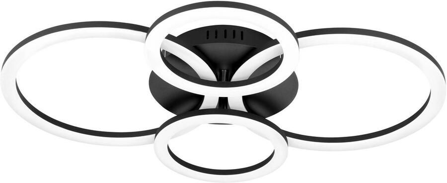 EGLO Plafondlamp PARRAPOS-Z plafondlamp zwart instelbaar wit ZigBee 3.0 disco-modus App spraakbesturing Alexa ‎‎‎‎‎‎‎‎‎45x61 5x8cm excl. afstandsbediening (1 stuk) - Foto 11