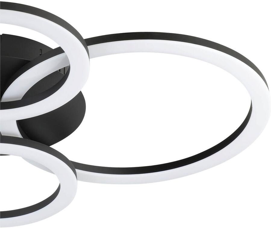 EGLO Plafondlamp PARRAPOS-Z plafondlamp zwart instelbaar wit ZigBee 3.0 disco-modus App spraakbesturing Alexa ‎‎‎‎‎‎‎‎‎45x61 5x8cm excl. afstandsbediening (1 stuk) - Foto 8