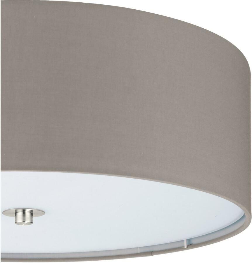 EGLO  Pasteri - Plafondlamp - 3 Lichts - ø475 mm. - Nikkel-Mat - Taupe
