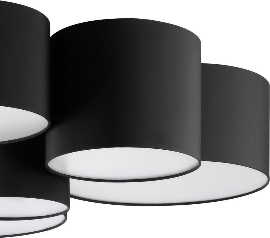 EGLO Plafondlamp PASTORE Textiel plafondlamp 6-lamps E27 dimbaar slaapkamerlamp (1 stuk)