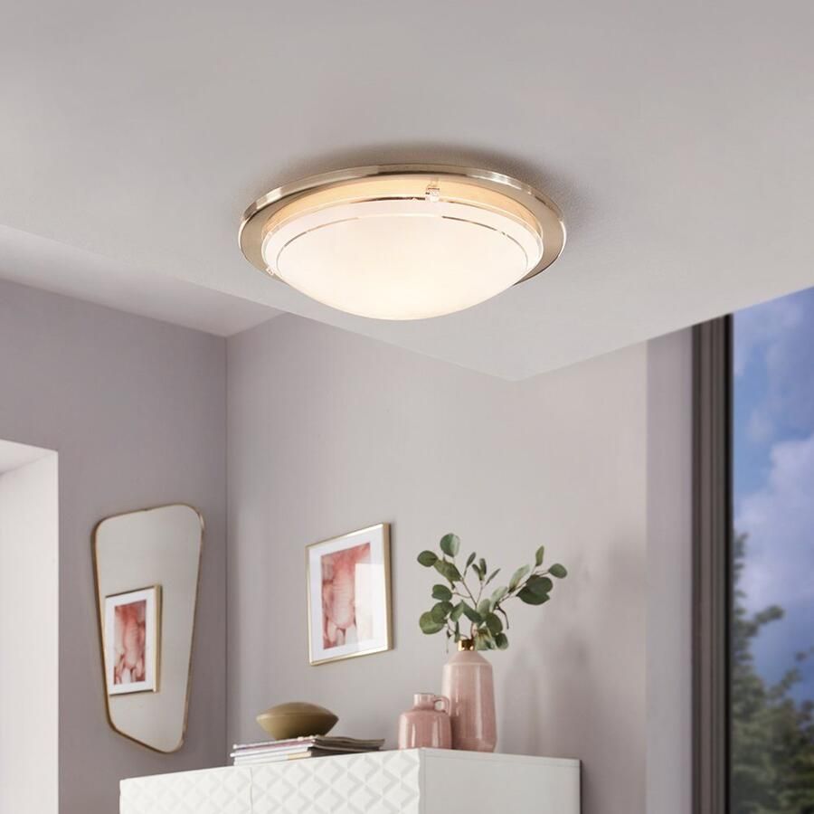 EGLO Plafondlamp Planeet 1 Woonkamerlamp hallamp eetkamer kantoor tijdloos 29x29x8 5cm (1 stuk) - Foto 2