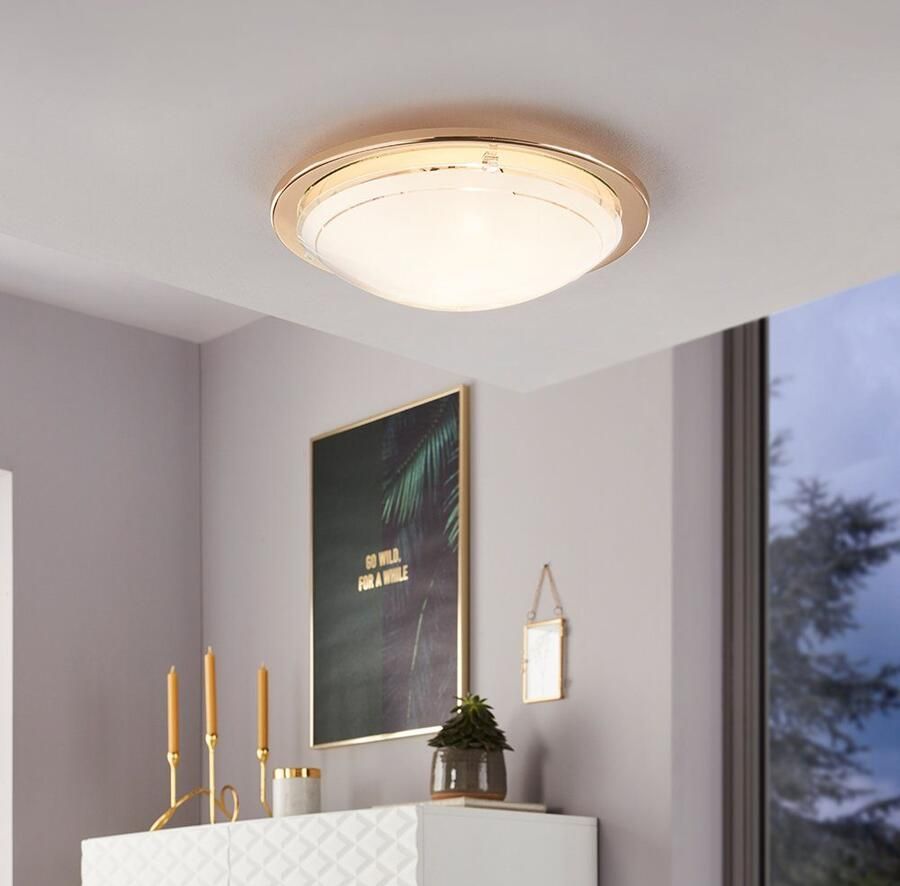 EGLO Plafondlamp Planeet 1 Woonkamerlamp hallamp eetkamer kantoor tijdloos 29x29x8 5cm (1 stuk)