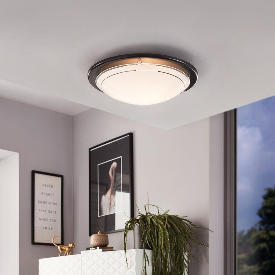 EGLO Plafondlamp Planeet 1 Woonkamerlamp hallamp eetkamer kantoor tijdloos 29x29x8 5cm (1 stuk) - Foto 7