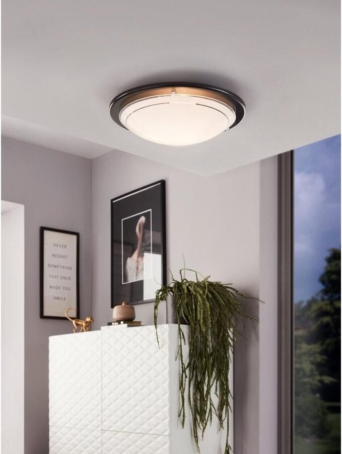 EGLO Plafondlamp Planeet 1 Woonkamerlamp hallamp eetkamer kantoor tijdloos 29x29x8 5cm (1 stuk) - Foto 4