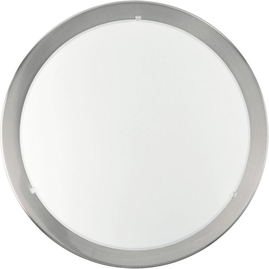 EGLO Plafondlamp PLANET plafondlamp zilver wit gesatineerd glas keukenlamp E27 (1 stuk)