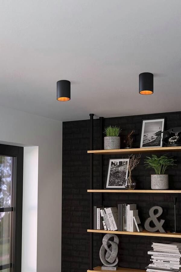 EGLO Plafondlamp POLASSO Plafondlamp aluminium kunststof Ø: 10 cm (1 stuk)