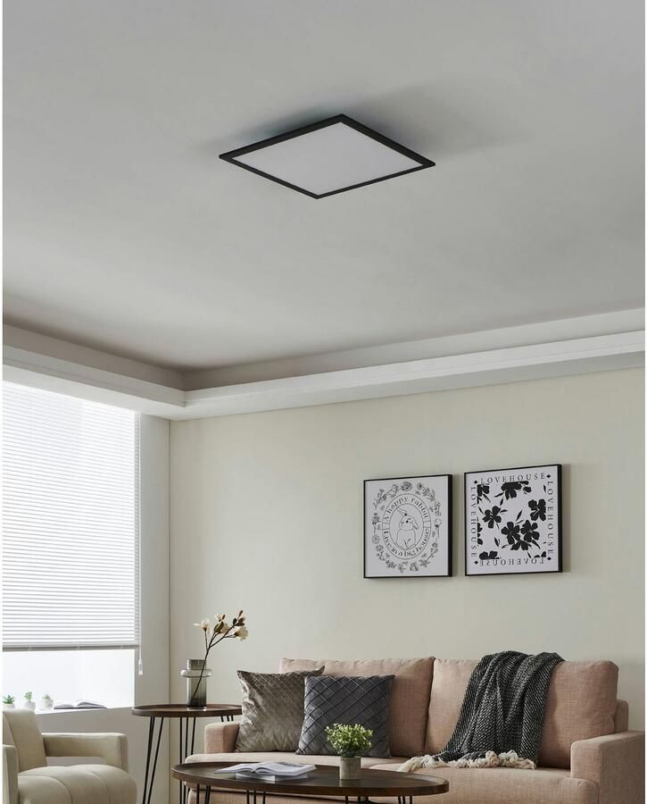 EGLO Plafondlamp SALOBRENA-Z Disco-modus app spraakbesturing Alexa 45x45x5cm excl. afstandsbediening (1 stuk) - Foto 6