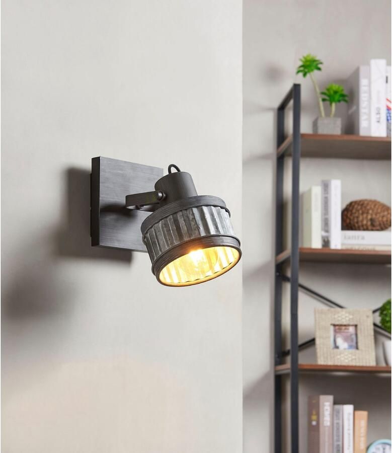 EGLO Plafondlamp TURROCK Plafondlamp vintage industrieel grijs-patina slaapkamerlamp E27 (1 stuk)