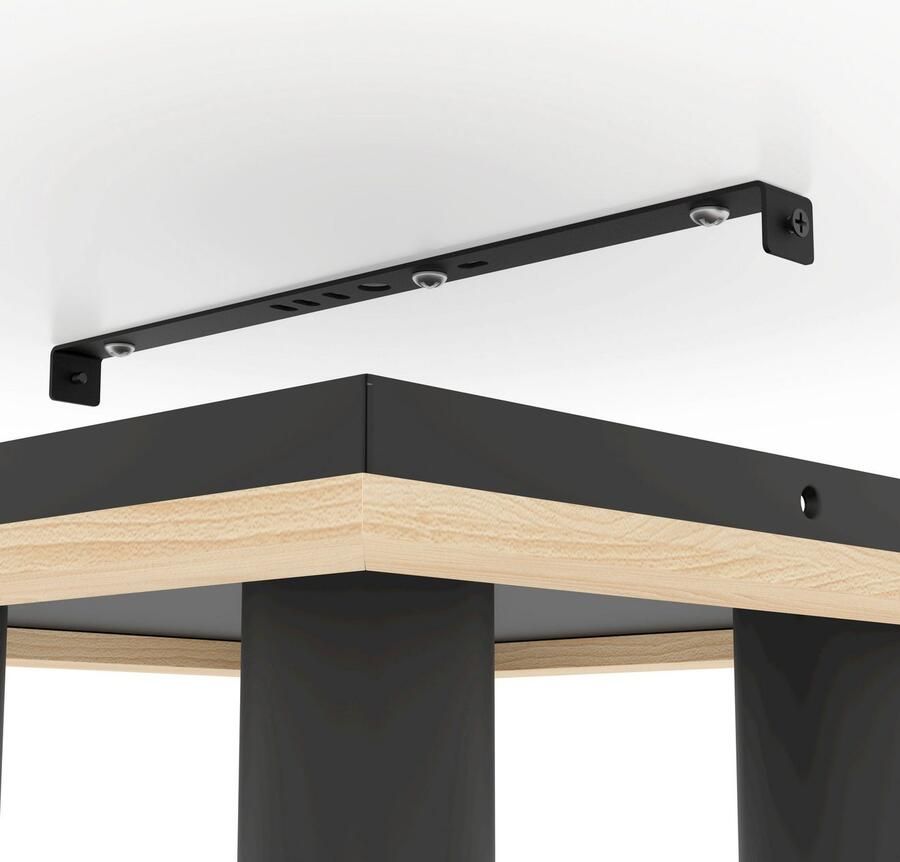 EGLO Plafondlamp VALCASOTTO 1 Plafondlamp in zwart en bruin van staal hout (1 stuk)