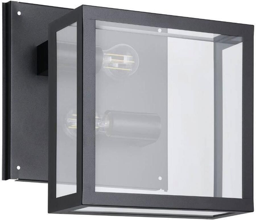 EGLO Plafondlamp voor buiten ALAMONTE 1 Wandlamp buiten L29 x H29 x B13 cm rustiek E27 IP44 max. 60W - Foto 4