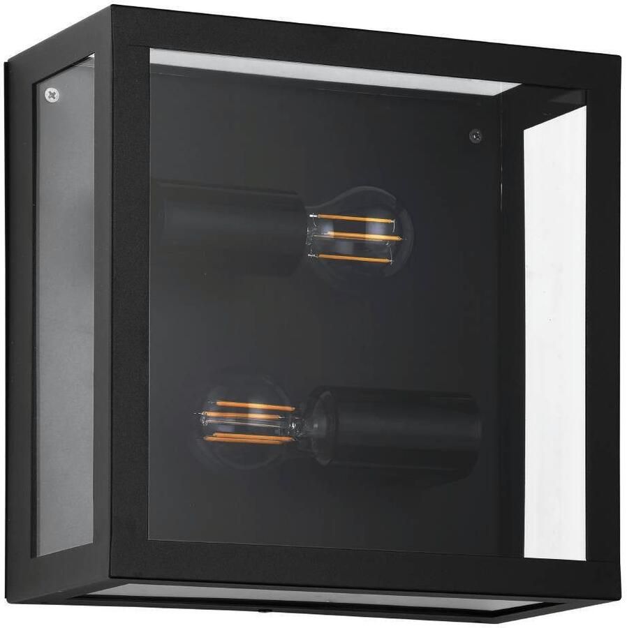 EGLO Plafondlamp voor buiten ALAMONTE 1 Wandlamp buiten L29 x H29 x B13 cm rustiek E27 IP44 max. 60W - Foto 2