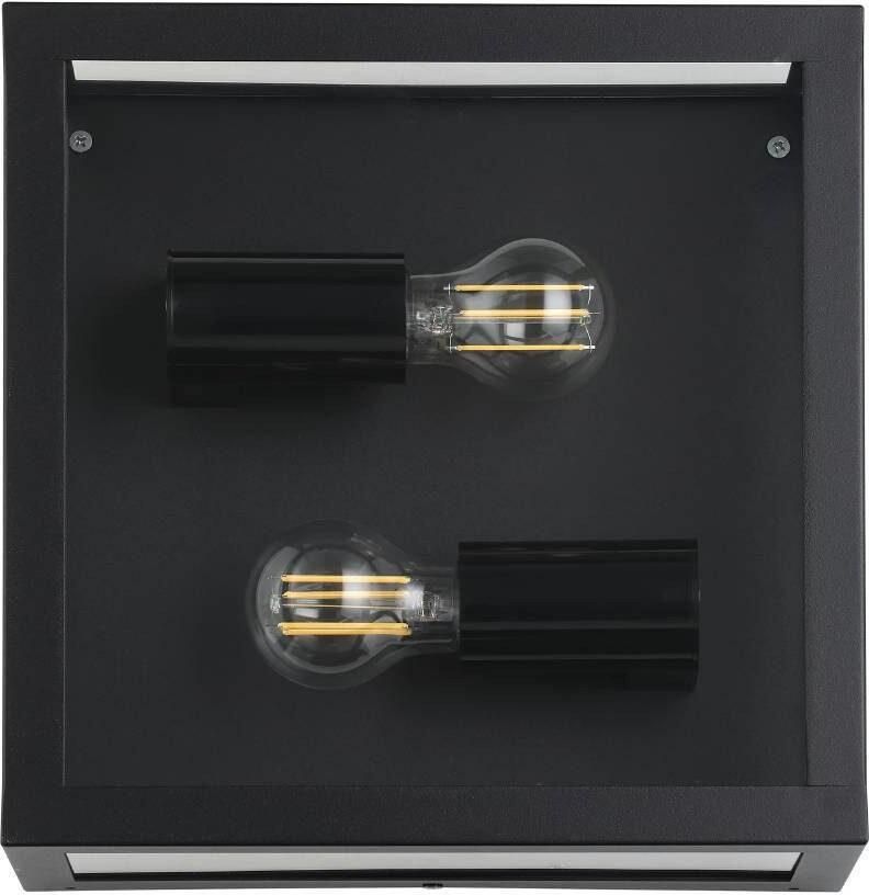 EGLO Plafondlamp voor buiten ALAMONTE 1 Wandlamp buiten L29 x H29 x B13 cm rustiek E27 IP44 max. 60W - Foto 5