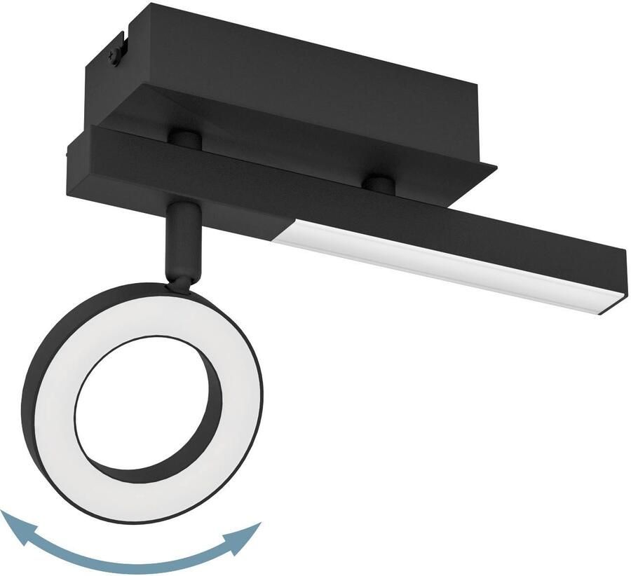 EGLO Plafondspot CARDILLIO 2 Spot aluminium staal en kunststof woonkamerlamp lamp (1 stuk)