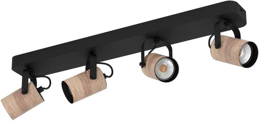 EGLO Plafondspot CAYUCA Deckenspot in zwart van staal incl. GU10 3W (1 stuk)