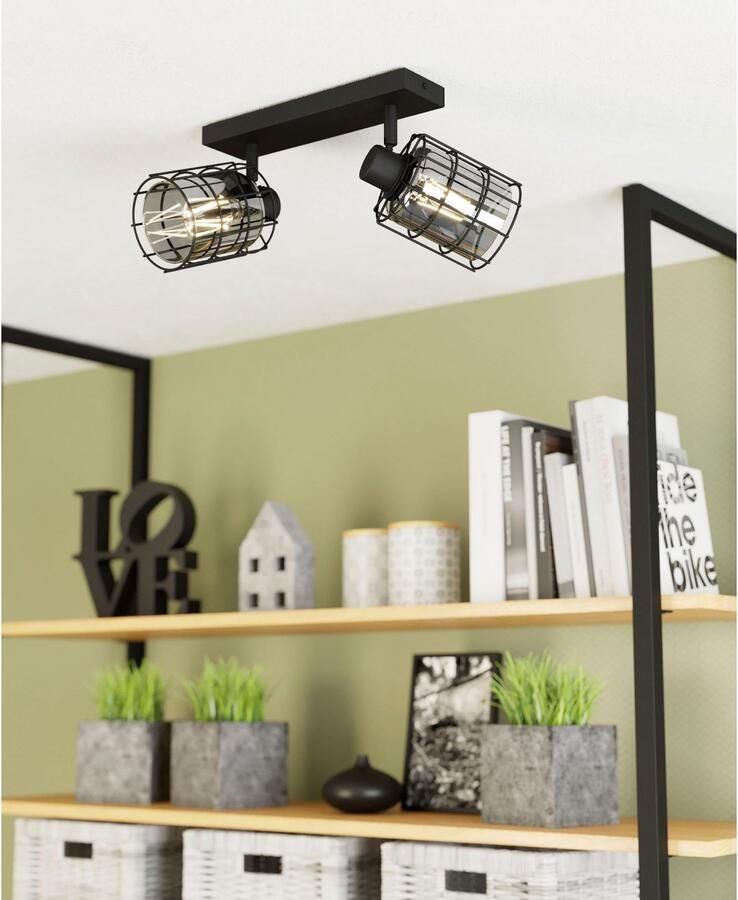 EGLO Plafondspot CONSACA Plafondlamp industrieel retro plafondspot woonkamerlamp (1 stuk)