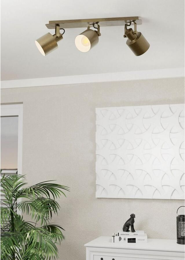 EGLO Plafondspot SOUTHERY Deckenspot in goudkleur en wit van staal excl. E27 40W (1 stuk)