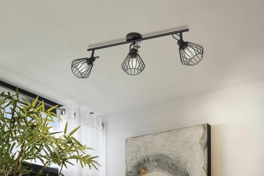 EGLO Plafondspot TABILLANO Plafondspot staal IP20 E27 woonkamerlamp hal lamp (1 stuk)