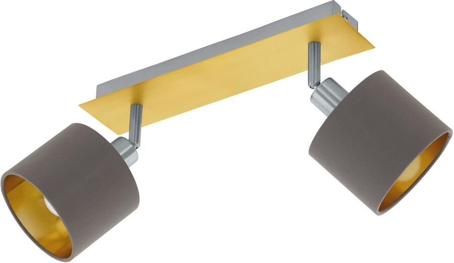 EGLO Valbiano Spot E14 2 lichts Nikkelmat & Geelkoper