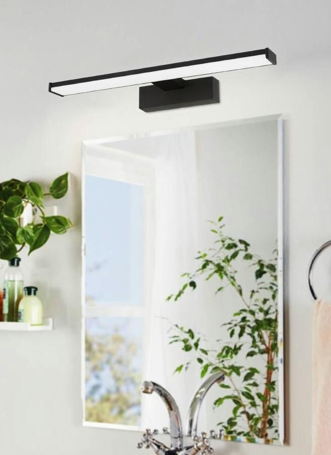 EGLO Spiegellamp PANDELLA 1 Wandlamp LED spiegellamp lamp in zwart wit IP44 (1 stuk)